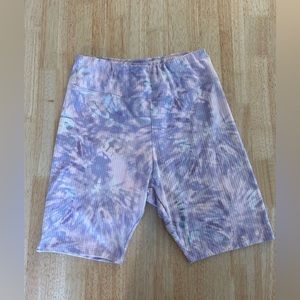 Tie dye workout shorts